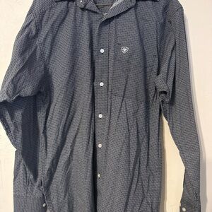 Ariat Men's Navy Patterned Shirt Jacket